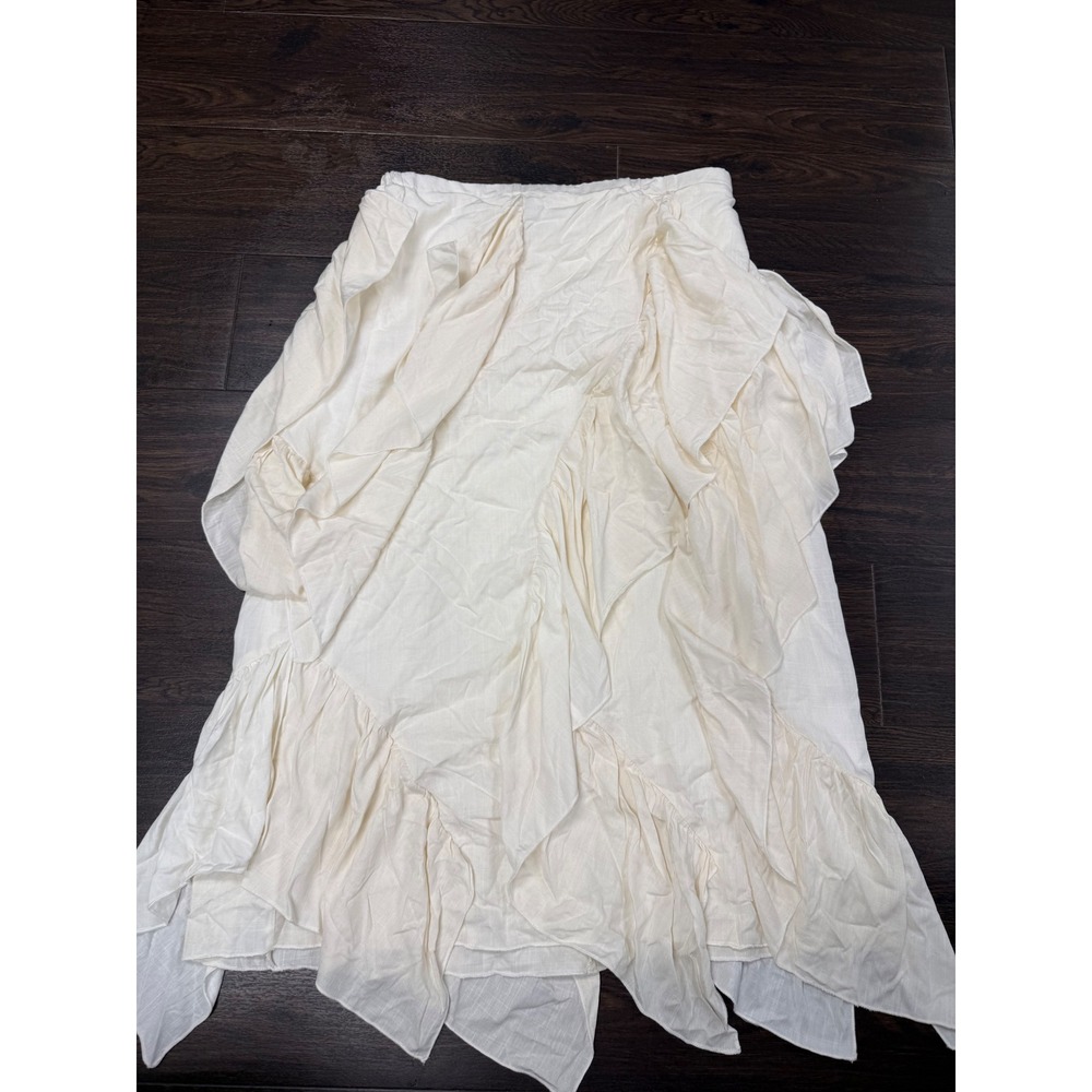 Sincerely Jules Ivory Ruffle Maxi Skirt – Size Large